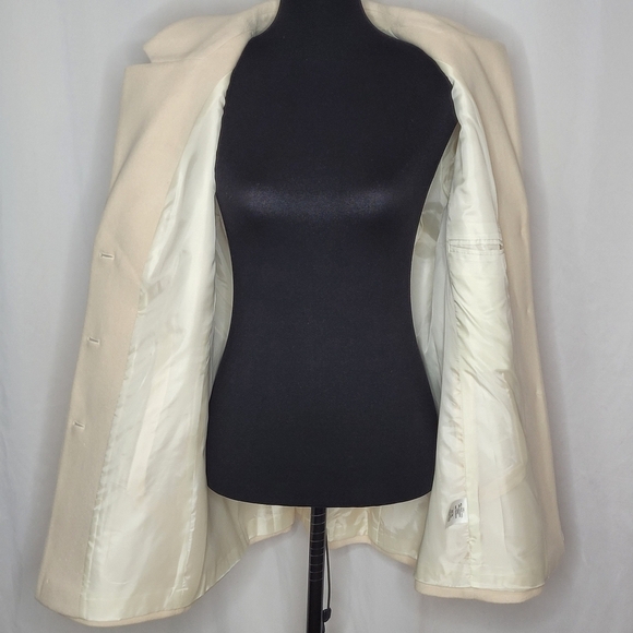 Nordstrom Wool Cashmere Blend Cream Blazer - Size 14 - Picture 7 of 14